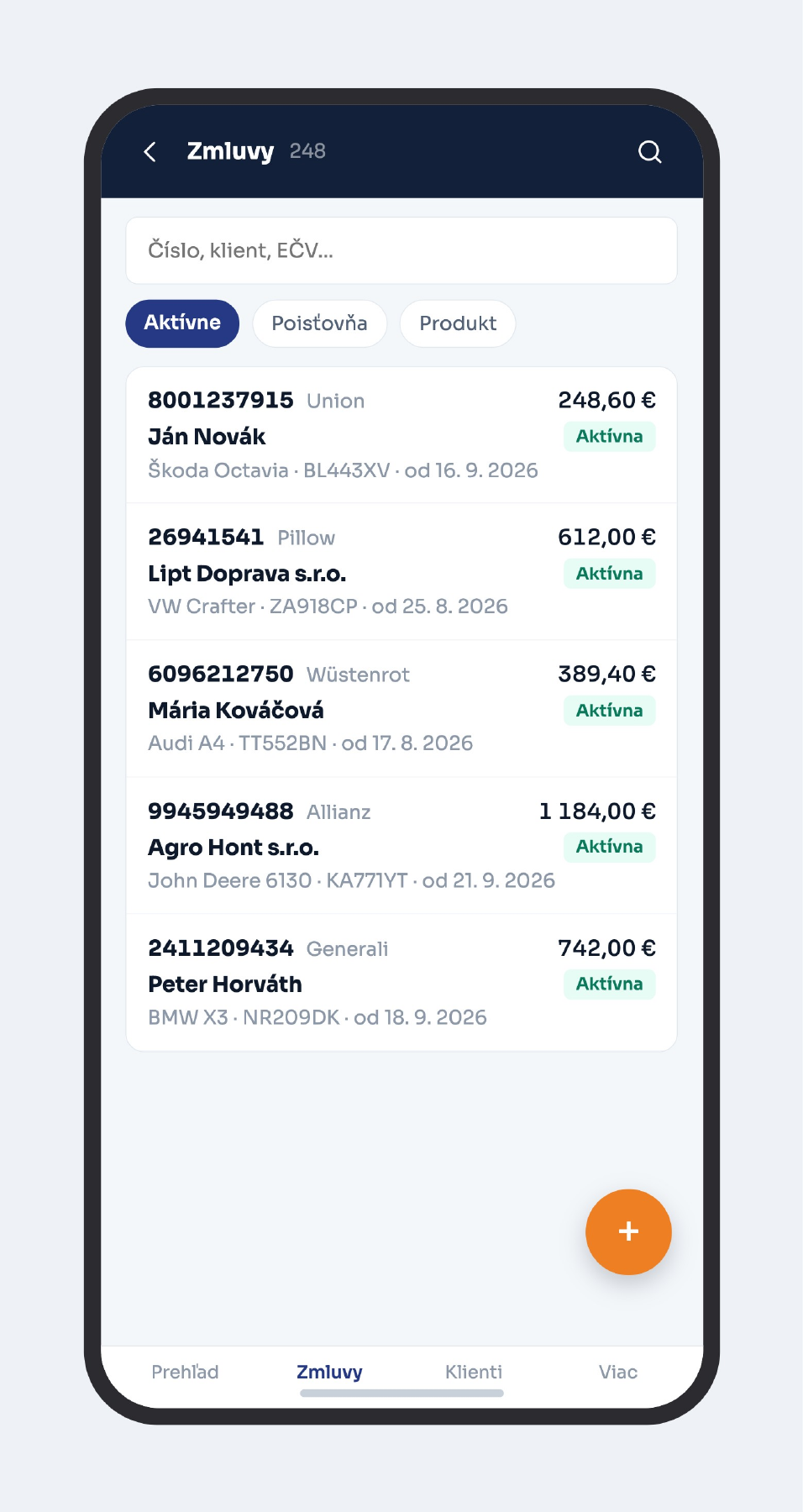 BrokerCRM — zmluvy